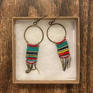 Vintage Noonday Collection Tapestry Beaded Earrings